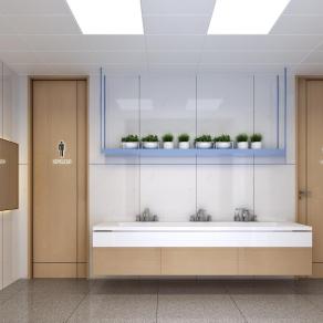 现代公共卫生间3D模型下载